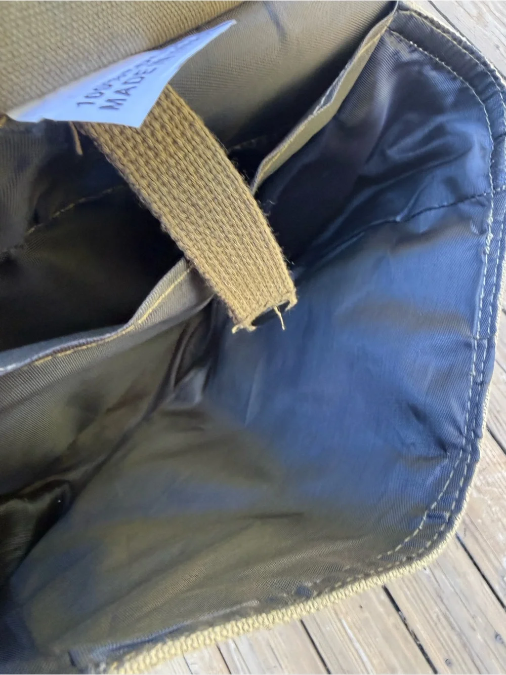 Olive Green Tactical Canvas Crossbody Bag - Men